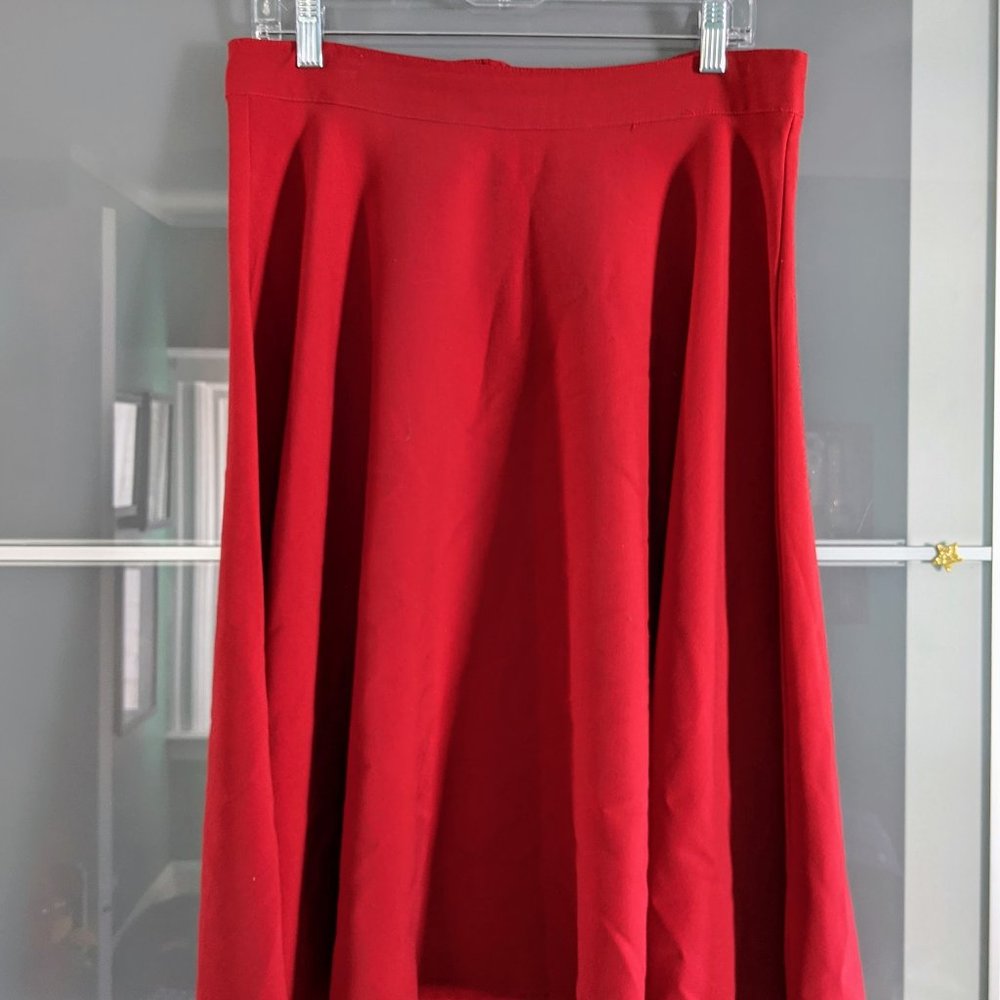 Red Midi Skirt